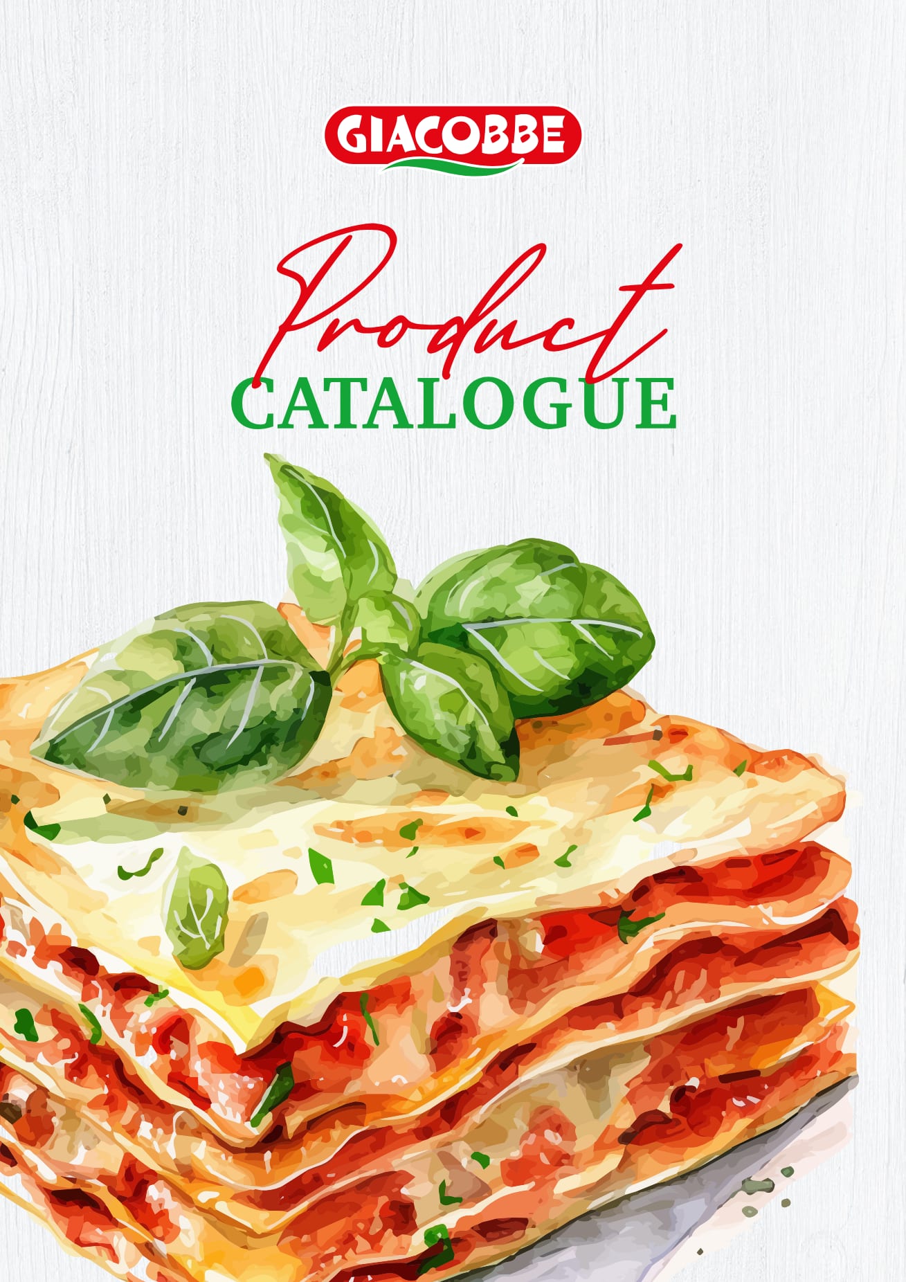 Giacobbe product catalogue (English), cover page