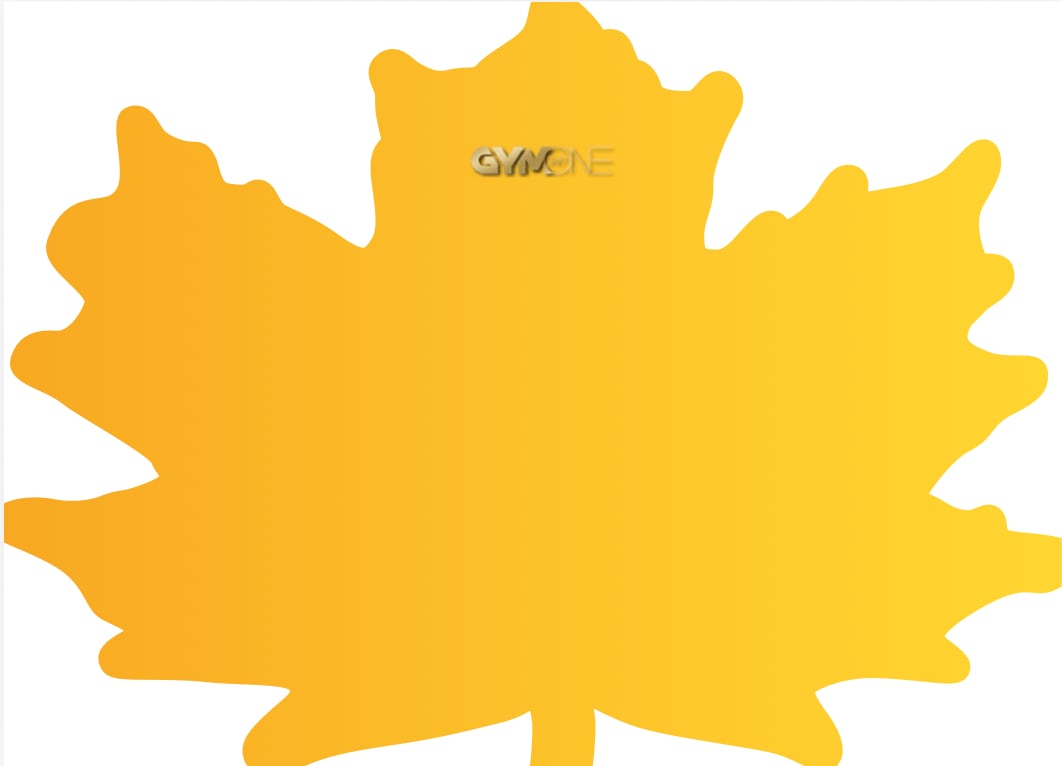GymOne Herbst-Challenge Flyer „Deine Challenge“, Vorder- und Rückseite