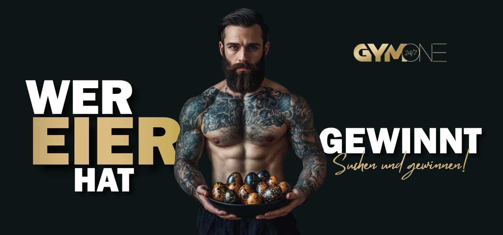 GymOne Oster-MaxiCard, Vorder- und Rückseite